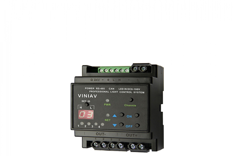 VN-LED4-D-4路導軌式LED調光器